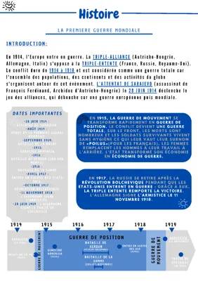 La Première Guerre Mondiale : Triple-Alliance, Triple-Entente et Plus