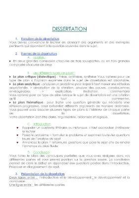 Méthode Dissertation Français + Exemple et Corrigé PDF