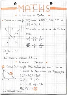 Découvre le Théorème de Thalès et Pythagore pour les 3ème et 4ème