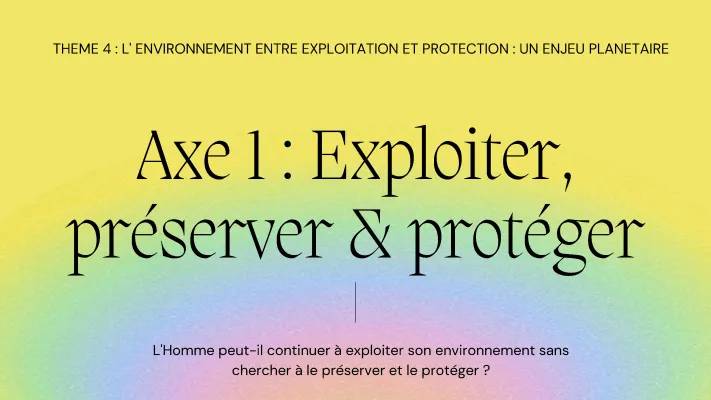 Thème environnement HGGSP Terminale - Cours, Fiches et PDF