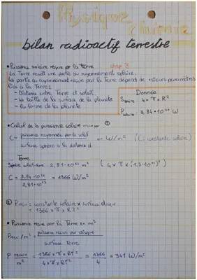 Bilan radioactif terrestre 