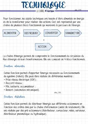 Chaine d’Information et d’Énergie : Exercices Corrigés et PDF pour 3ème et 4ème