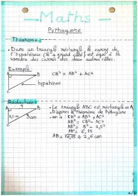 Découvre le Théorème de Pythagore et sa Réciproque ! Exercices et Formules pour la 3ème et 4ème