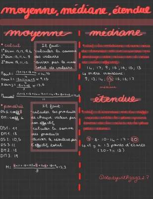 Comment calculer moyenne, médiane et étendue facilement