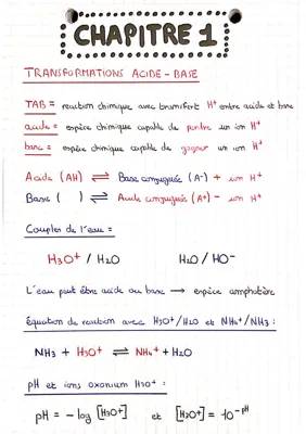 Découvre les Transformations Acide-Base et Titrage Conductimétrique!