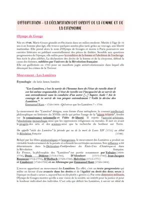 Olympe de Gouges et la Déclaration des droits de la femme : Découvre les Femmes des Lumières