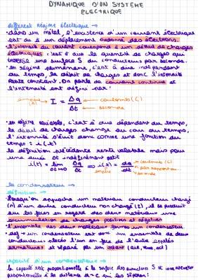 dynamique d’un système électrique 