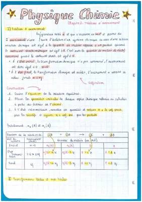 Tableau d'avancement : Exercice corrigé PDF, Exemples et Cours