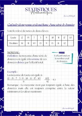 Comment calculer la médiane, l'étendue et la moyenne : Exemples et Exercices