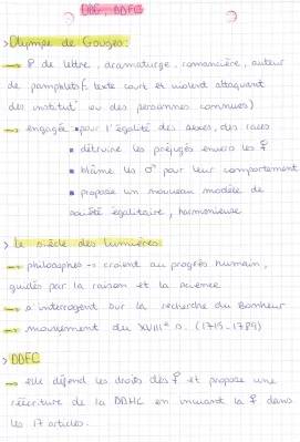 Sujet Dissertation Olympe de Gouges Corrigé et Plan Bac