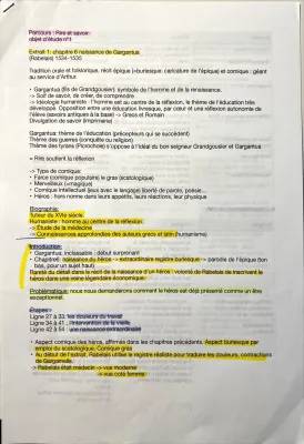 Analyse du Chapitre 6 de Gargantua - PDF et Résumé