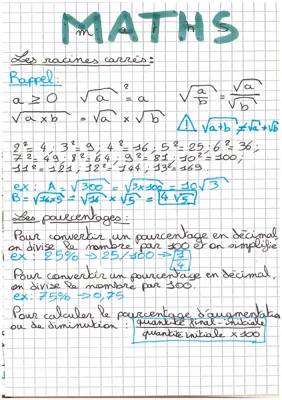 Découvre les Racines Carrées et le Théorème de Pythagore en PDF!