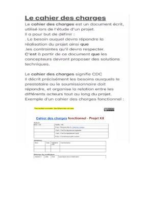 Exemple Cahier des Charges Projet PDF et Gratuit