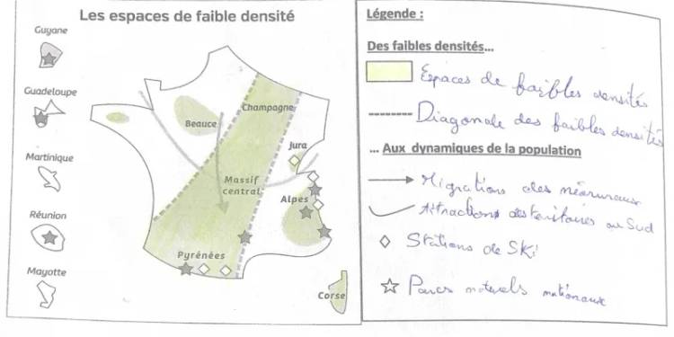 Carte et Atouts des Espaces de Faible Densité en France