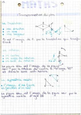 Découvre les Transformations Géométriques : Exercices Corrigés PDF et Symétrie 5ème