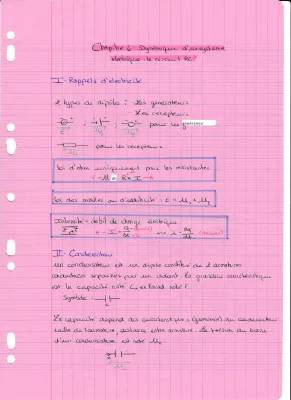 Exercice corrigé Circuit RC Terminale : Sujet Bac et Cours Physique