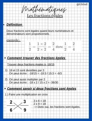 Exercices simples sur les fractions égales : exemples et corrections