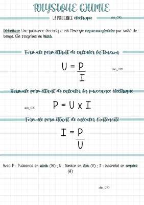 Apprends à Calculer la Puissance Electrique et l'Intensité Facilement!