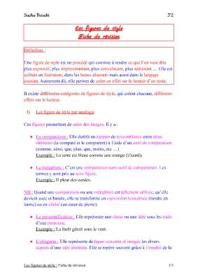 Figures de style 3ème - Exos Corrigés & PDF Facile