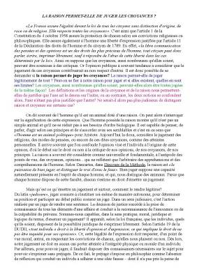 Foi et raison dissertation: La croyance et la philosophie