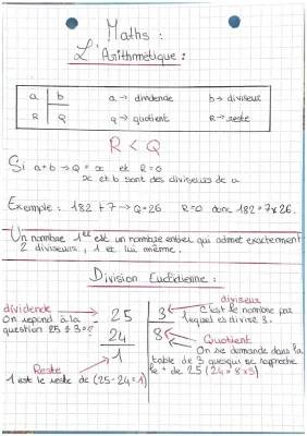 Cours Complet d'Arithmétique 3ème PDF - Exercices et Fiches de Révision