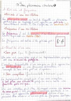 Le Son: Phénomène Vibratoire - Cours PDF, Exercices Corrigés et Évaluation