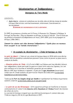 Tout sur la Décolonisation 3ème : Cours, Fiches PDF et Quiz