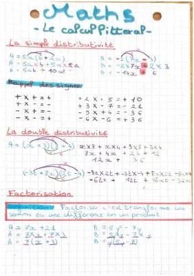 Exercices Distributivité et Factorisation - Corrigés Simples pour 5ème et 3ème