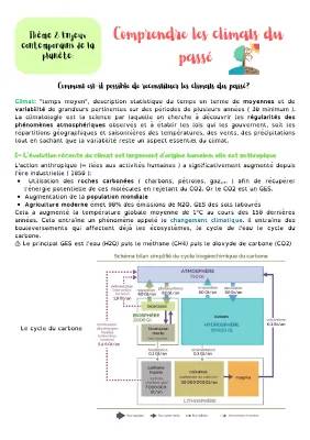 Comprendre et Reconstituer les Variations Climatiques Passées - Fiche de Révision SVT Terminale