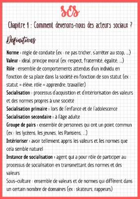 Comment devenons-nous des acteurs sociaux ? Quizz, Contrôle corrigé, et PDF