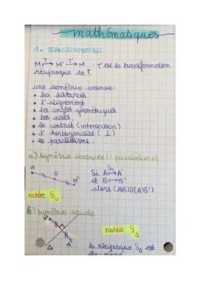 Découvre les Isométries et les Transformations Géométriques: Cours et Exercices Corrigés pour les 3ème et 4ème