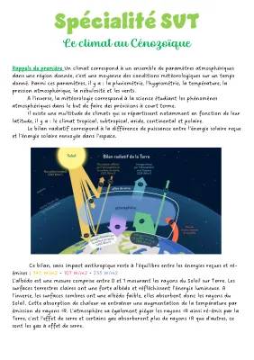 Climat du passé SVT Terminale: Cénozoïque et Variations Climatiques