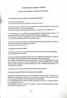 Exemple Commentaire Composé Corrigé - Méthodologie Facile pour Commentaire de Texte