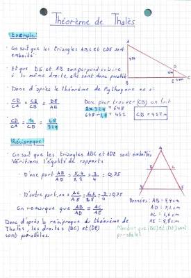 Théorème de Thalès 