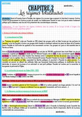 La montée des régimes totalitaires en Europe: Mussolini, le nazisme et plus pour Terminale