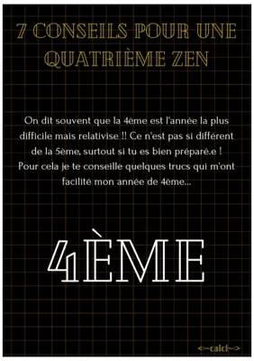 7 conseils simples pour réussir son année de 4ème