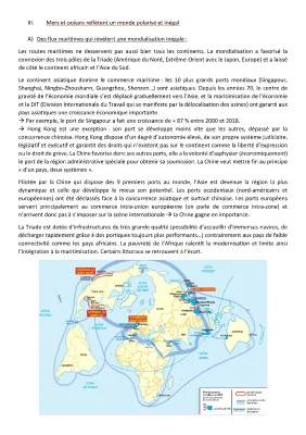 Les mers et océans : Des territoires inégalement intégrés dans la mondialisation