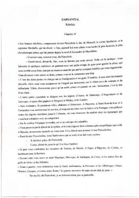 Découvre le Chapitre 33 de Gargantua: Résumé et Texte en PDF