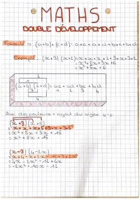 Double développement d’un calcul littéraire 