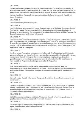 Candide de Voltaire - Résumé général pour le bac et par chapitres