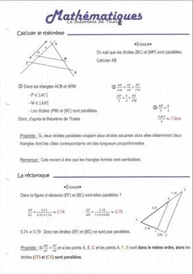 Le théorème de Thales