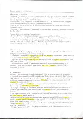 Analyse linéaire de Giton et Phédon - Les Caractères de La Bruyère