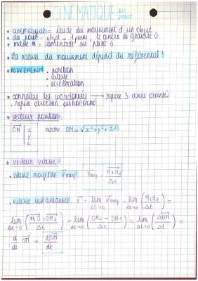 Découvre l'étude cinématique du mouvement avec position, vitesse et accélération