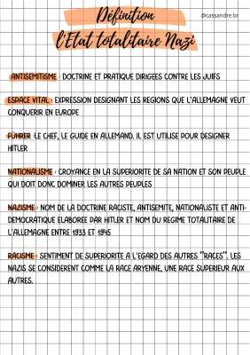 Les régimes totalitaires : Découvre le régime nazi 