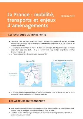 Enjeux de la mobilité en France: des transports aux nouvelles mobilités urbaines