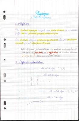 Nommer et Comprendre les Molécules Organiques - Exercices et Révisions