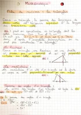 Tout sur les triangles : hauteur, médiatrice et somme des angles !