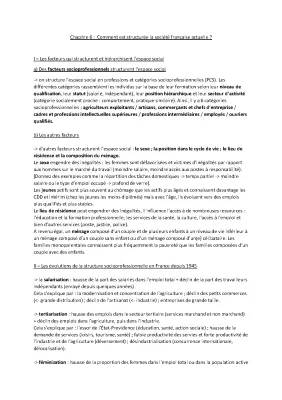 Comment est structurée la société française : facteurs de hiérarchisation sociale et inégalités au travail