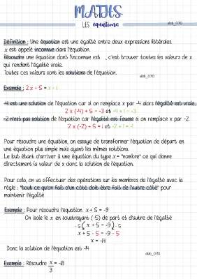 Comment Résoudre des Équations Facilement: Trouver x et Plus!