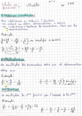 Calcul des Fractions : Exercices Corrigés, Multiplication et Division